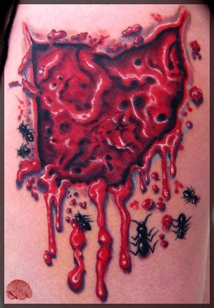 Looking for unique  Tattoos? Bloody Ohio color tattoo